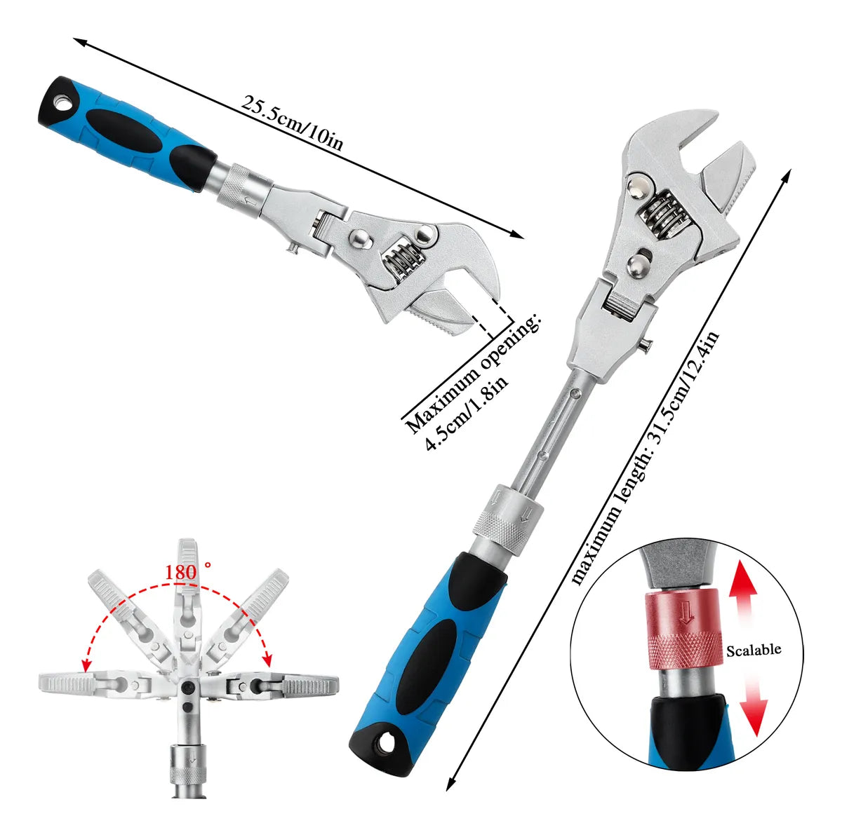 Llave inglesa Multif Expandible giro 180