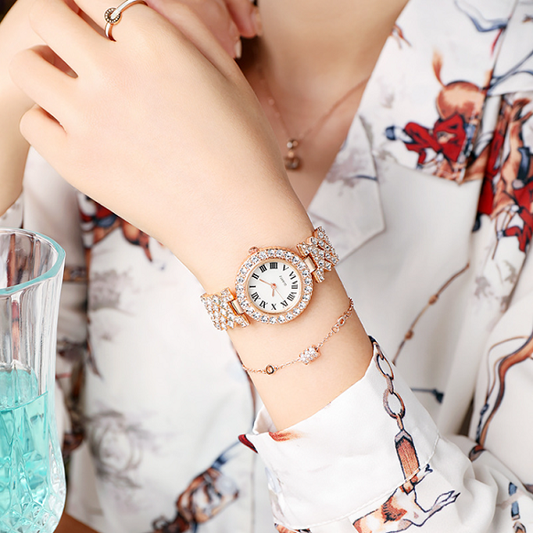 Reloj de lujo + Brazalete de mujer 🥰