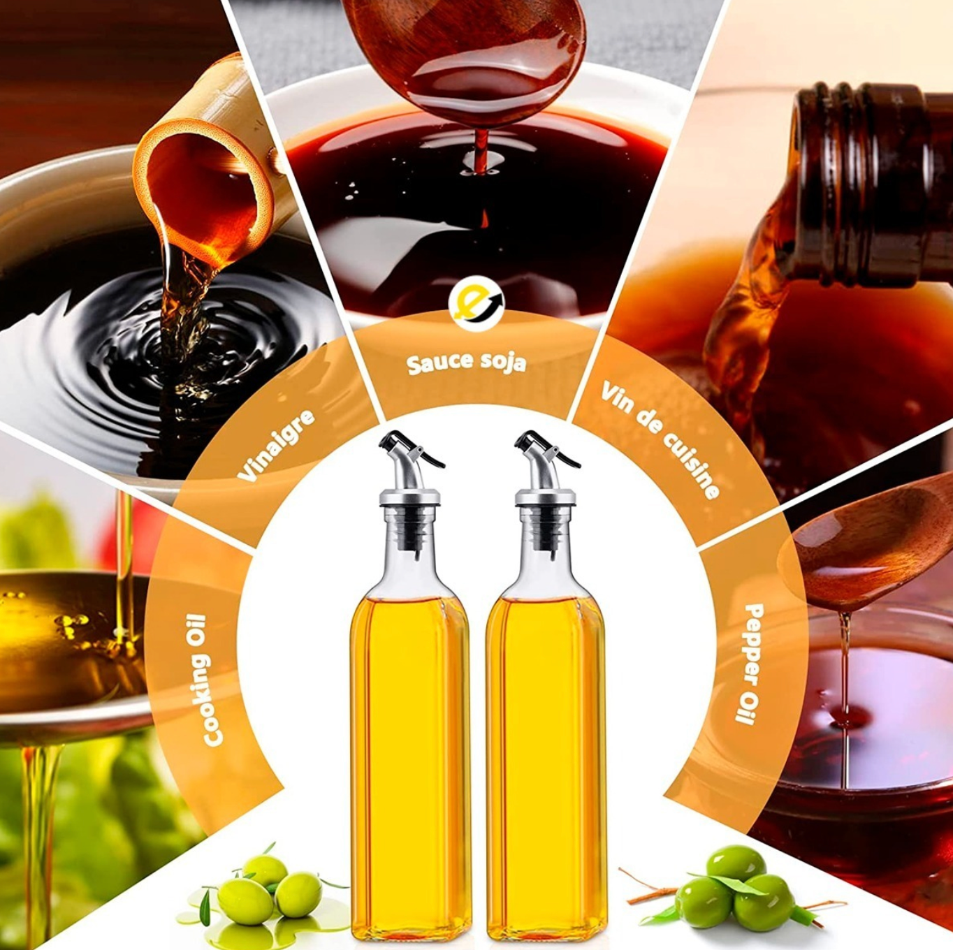 Dispensador aceite y vinagre 500 ml