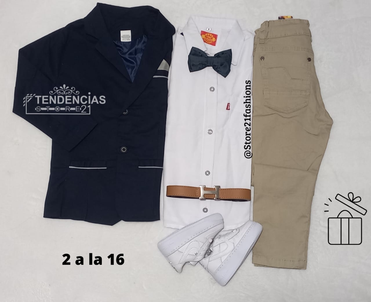 Conjunto de niño 5 piezas  - con corbatin