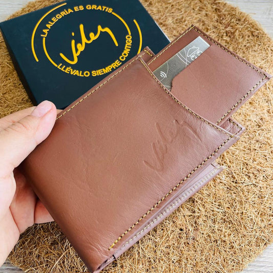 Billetera cuero graso Velez caballero